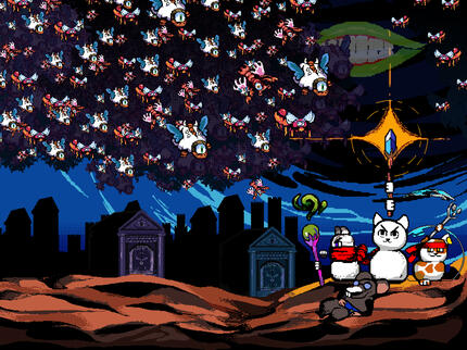 Promotional art for the game Catacomb Rogue Clawsaders