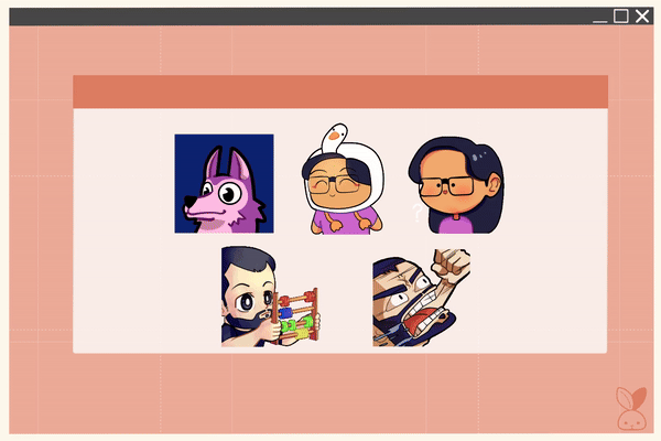 Twitch animated emotes commission for @Zyndal_ @debarrox and @legionariogg