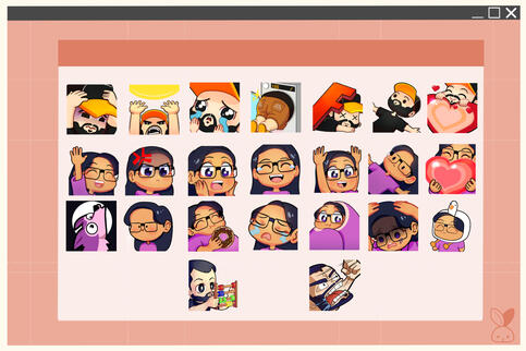 Twitch emotes commission for @Zyndal_ @debarrox and @legionariogg